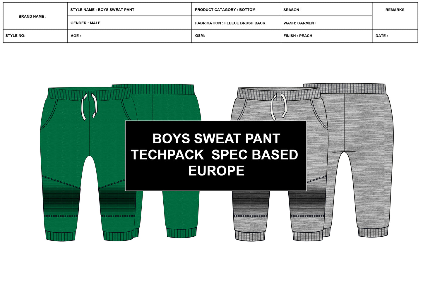 BOYS SWEAT PANT TECH PACK