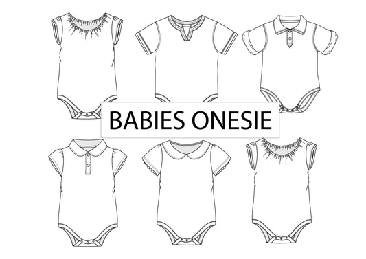 Baby Onesies Vector Illustration - Premium Infant Apparel Graphic