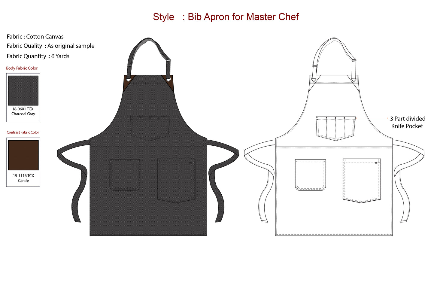 CHEF BIB APRON VECTOR ILLUSTRATION