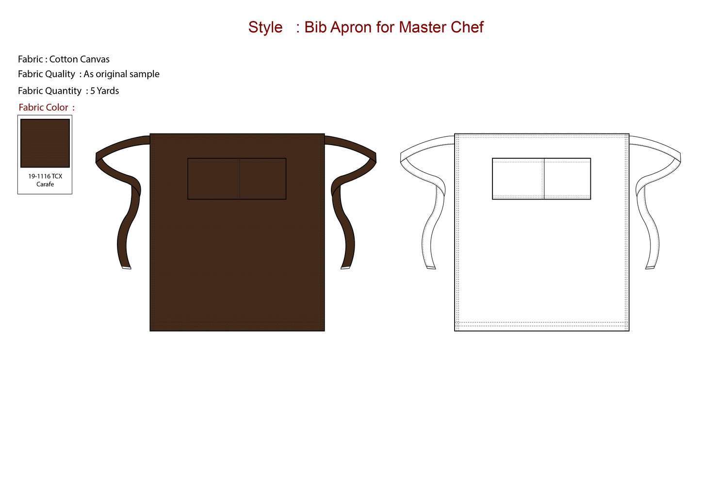 CHEF BIB APRON VECTOR ILLUSTRATION