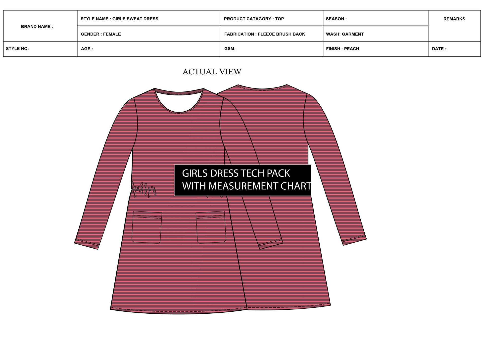 GIRLS DRESS TECH PACK