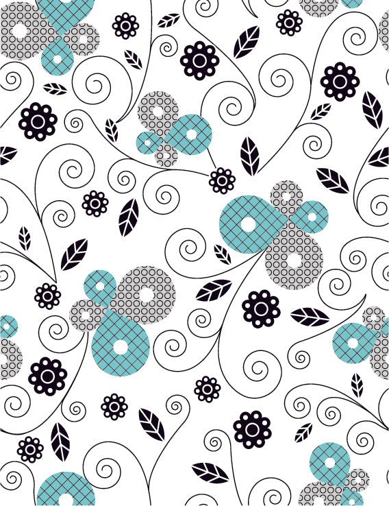 FLORAL PRINT PATTERN VECTOR ILLUSTRATION (26 DIFFERENT PATTERNS ILLUSTRATIONS)