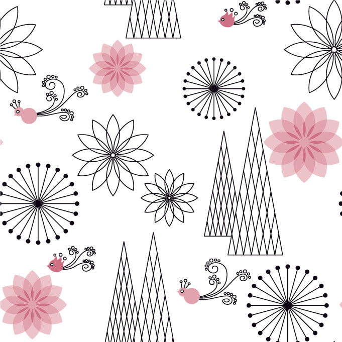 FLORAL PRINT PATTERN VECTOR ILLUSTRATION (26 DIFFERENT PATTERNS ILLUSTRATIONS)