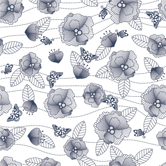 FLORAL PRINT PATTERN VECTOR ILLUSTRATION (26 DIFFERENT PATTERNS ILLUSTRATIONS)