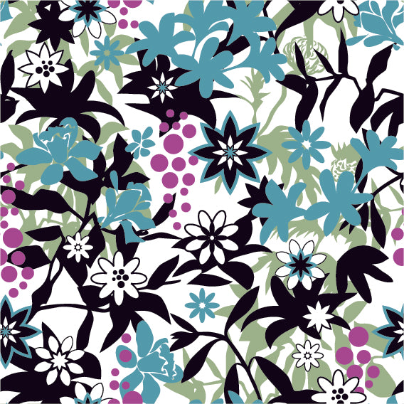 FLORAL PRINT PATTERN VECTOR ILLUSTRATION (26 DIFFERENT PATTERNS ILLUSTRATIONS)