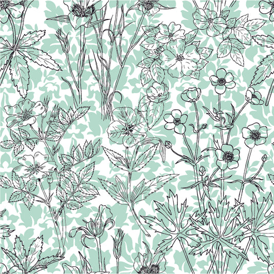 FLORAL PRINT PATTERN VECTOR ILLUSTRATION (26 DIFFERENT PATTERNS ILLUSTRATIONS)