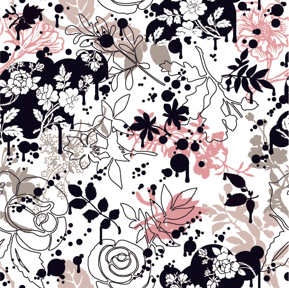 FLORAL PRINT PATTERN VECTOR ILLUSTRATION (26 DIFFERENT PATTERNS ILLUSTRATIONS)