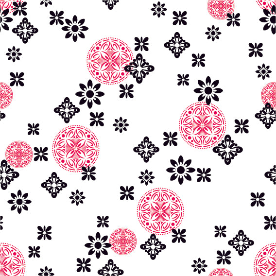 FLORAL PRINT PATTERN VECTOR ILLUSTRATION (26 DIFFERENT PATTERNS ILLUSTRATIONS)