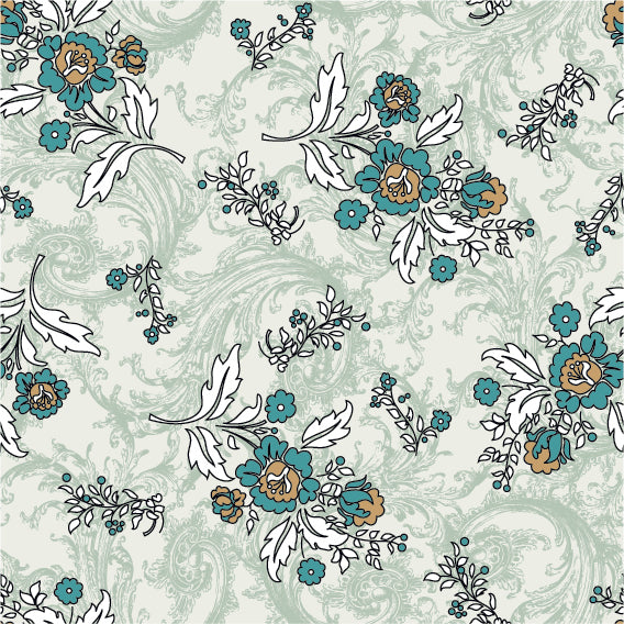 FLORAL PRINT PATTERN VECTOR ILLUSTRATION (47 DIFFERENT PATTERNS ILLUSTRATIONS)