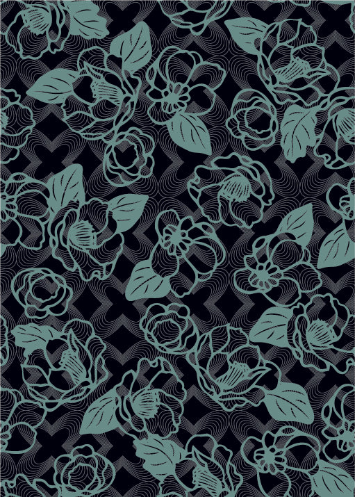 FLORAL PRINT PATTERN VECTOR ILLUSTRATION (47 DIFFERENT PATTERNS ILLUSTRATIONS)