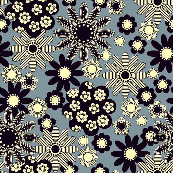 FLORAL PRINT PATTERN VECTOR ILLUSTRATION (47 DIFFERENT PATTERNS ILLUSTRATIONS)