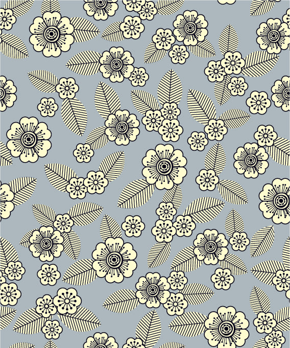 FLORAL PRINT PATTERN VECTOR ILLUSTRATION (47 DIFFERENT PATTERNS ILLUSTRATIONS)