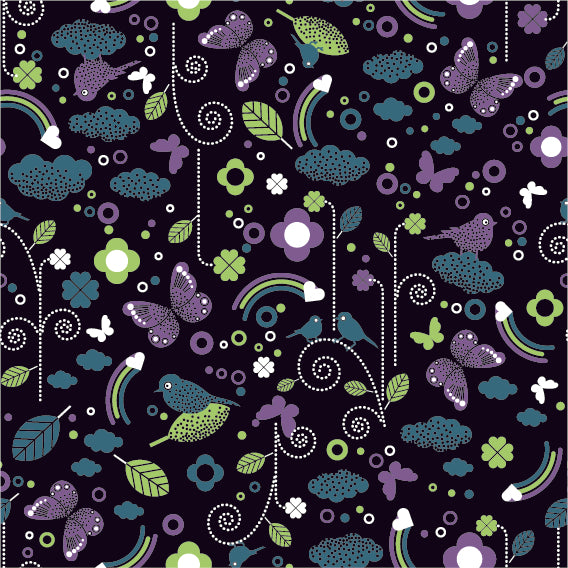 FLORAL PRINT PATTERN VECTOR ILLUSTRATION (47 DIFFERENT PATTERNS ILLUSTRATIONS)