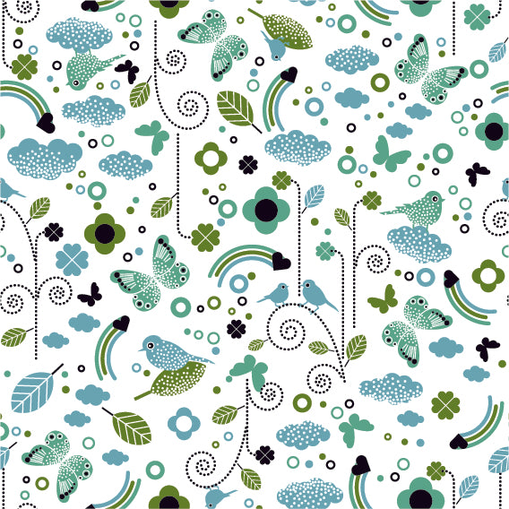 FLORAL PRINT PATTERN VECTOR ILLUSTRATION (47 DIFFERENT PATTERNS ILLUSTRATIONS)