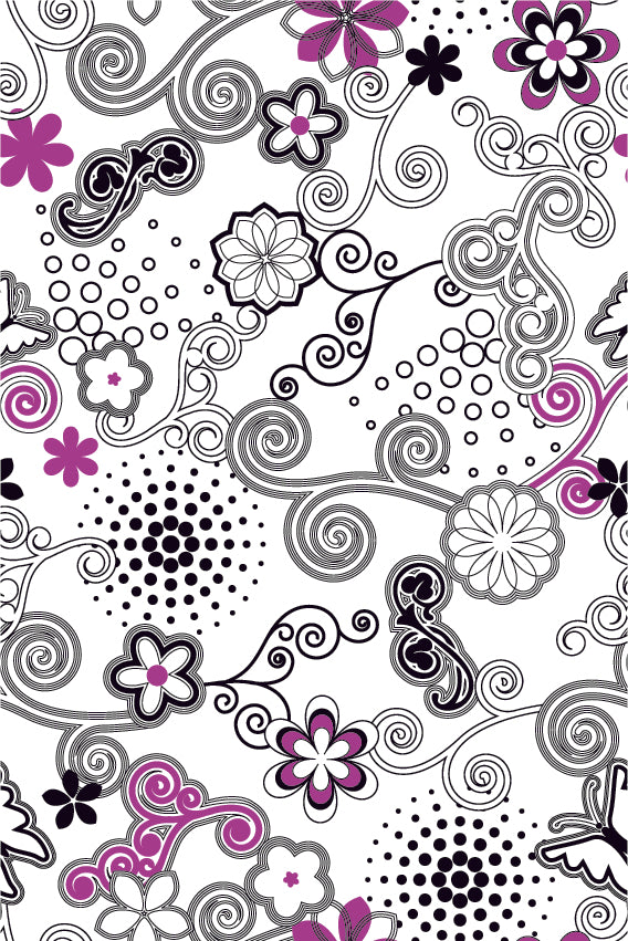 FLORAL PRINT PATTERN VECTOR ILLUSTRATION (47 DIFFERENT PATTERNS ILLUSTRATIONS)