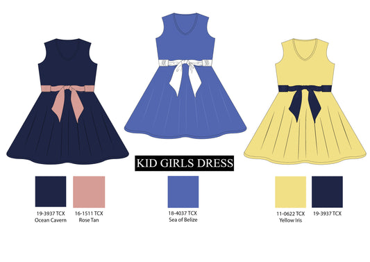 kid girl's dress illustration