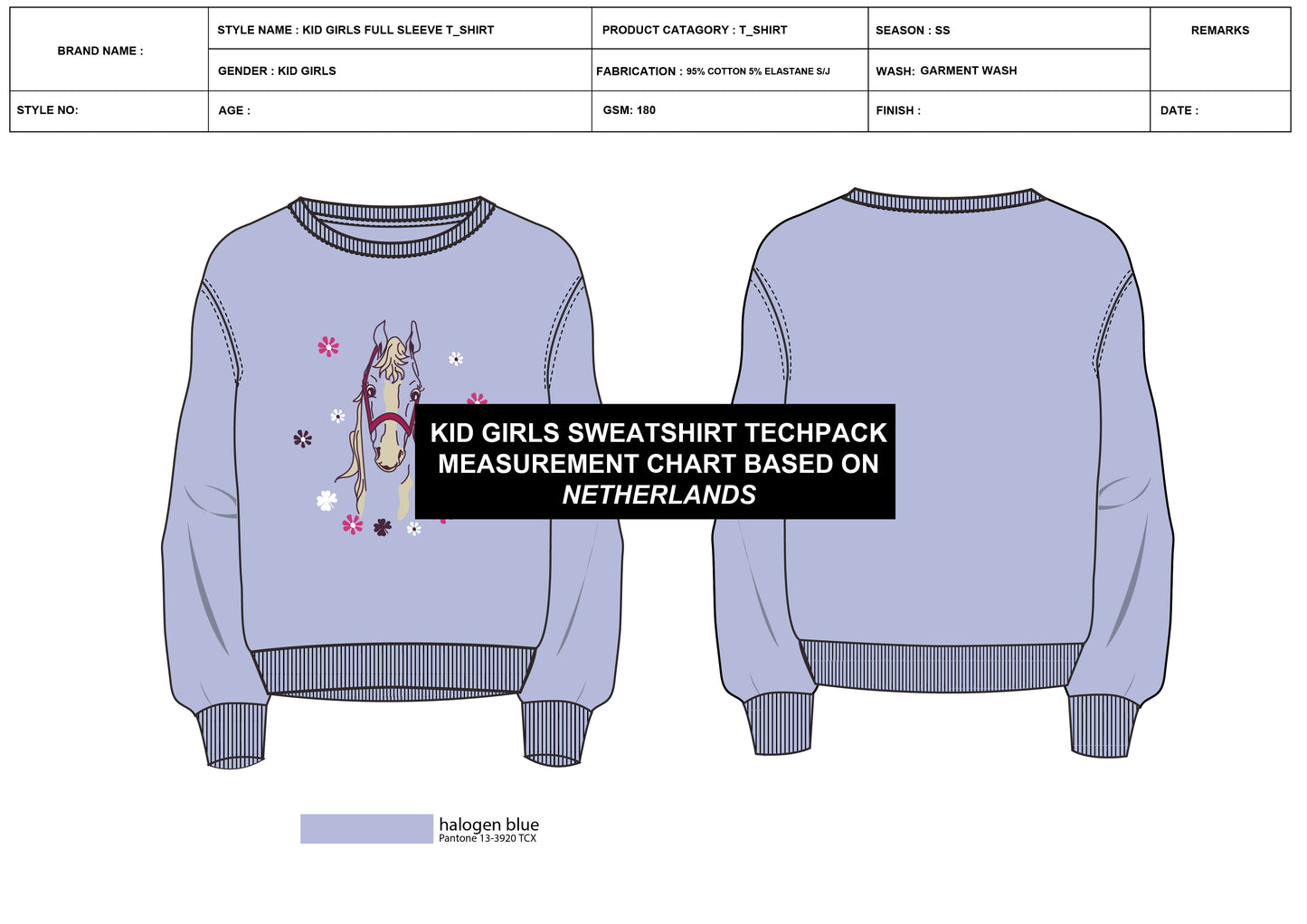 KID GIRLS SWEATSHIRT TECH PACK