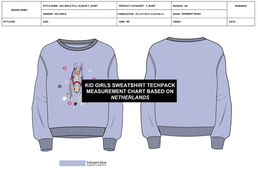 KID GIRLS SWEATSHIRT TECH PACK