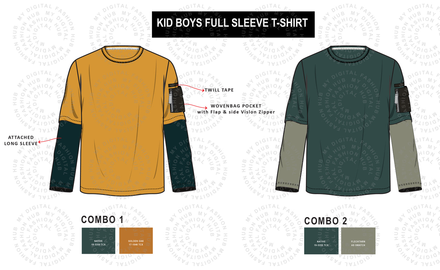 Kid Boys Full Sleeve T-Shirt Illustration