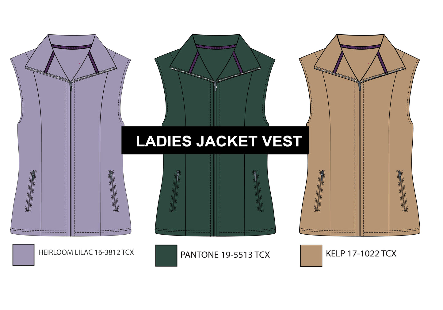 LADIES JACKET VEST ILLUSTRATION