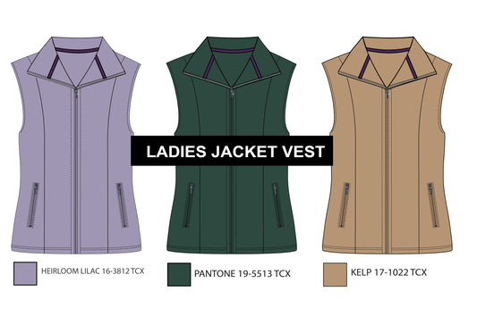 LADIES JACKET VEST ILLUSTRATION