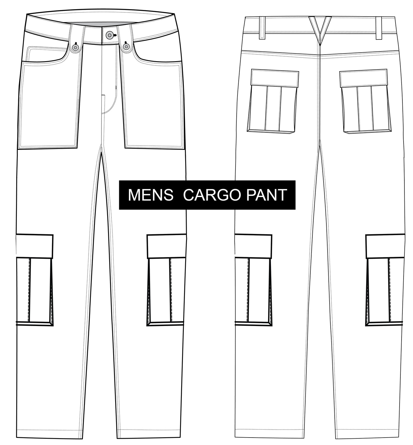 MEN'S CARGO PANTS ILLUSTRATION