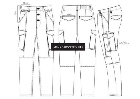 MEN'S CARGO PANTS ILLUSTRATION