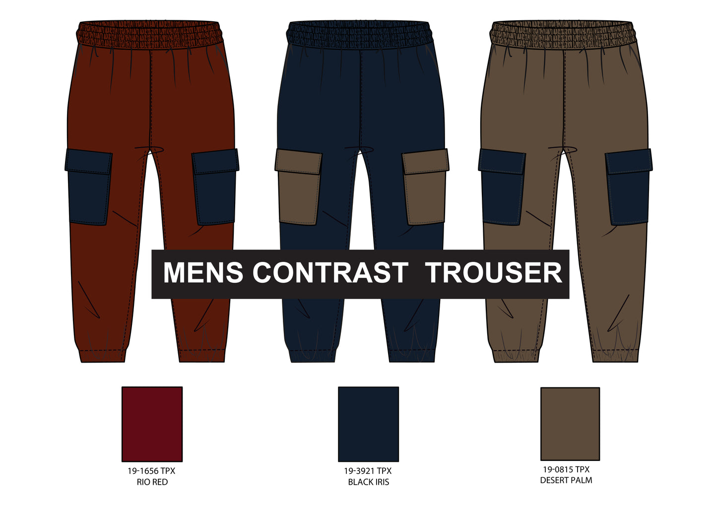 MEN'S CARGO PANT VECTOR ILLUSTRATION