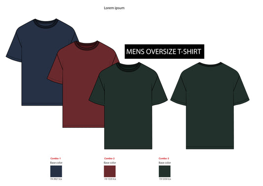 MENS OVERSIZE T-SHIRT VECTOR