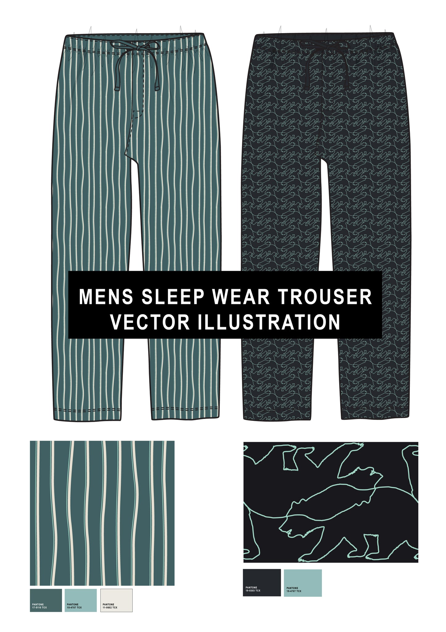 Men's Sleepwear trouser Illustrations