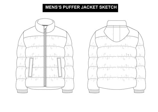 MEN'S PUFFER JACKET SKETCH