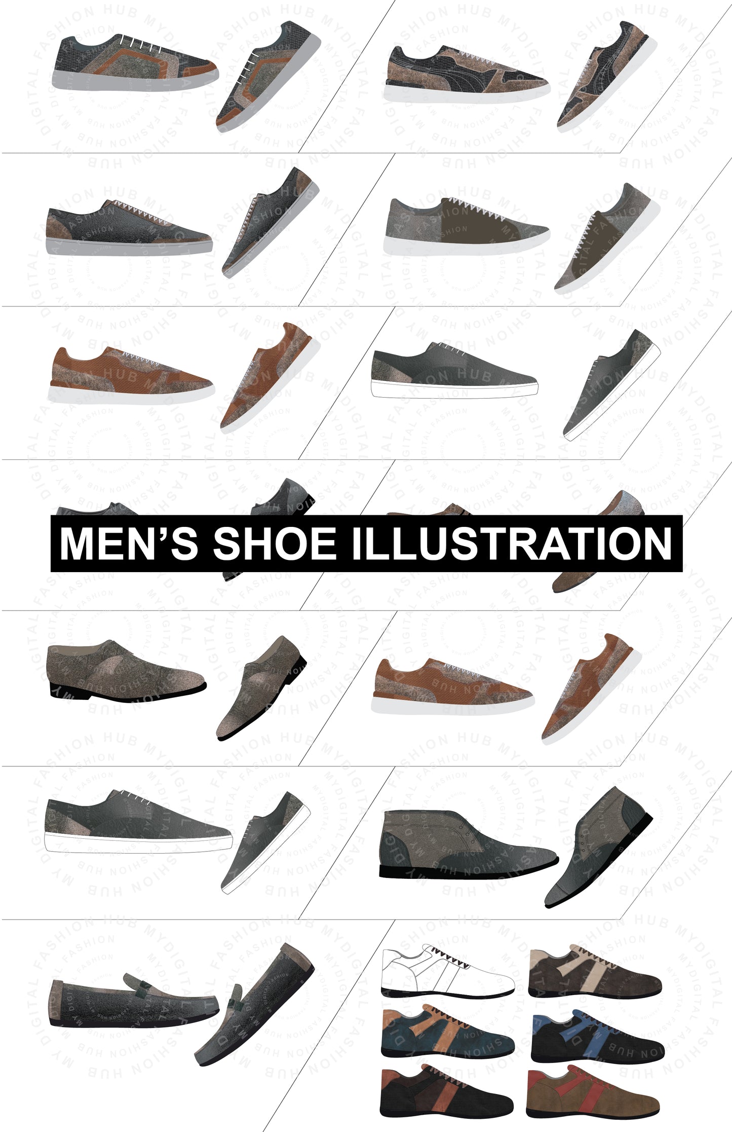 Men’s Shoe Illustrations