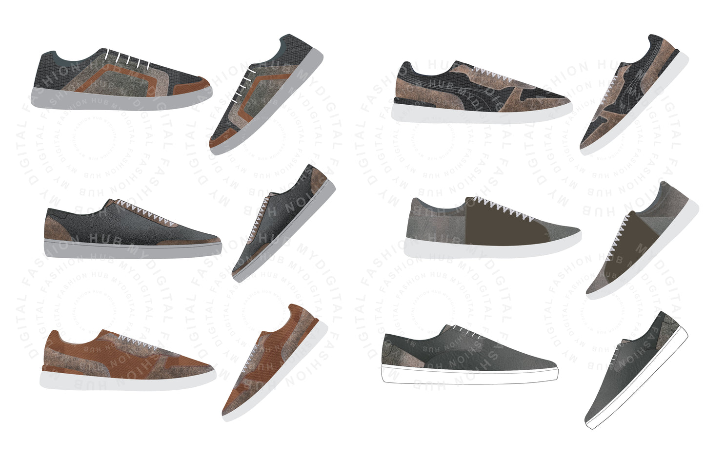 Men’s Shoe Illustrations