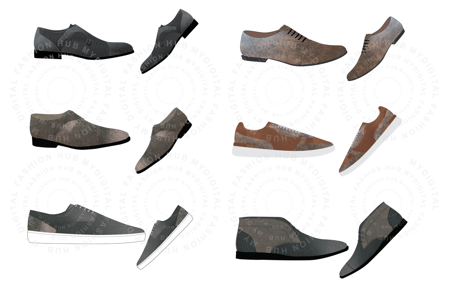 Men’s Shoe Illustrations