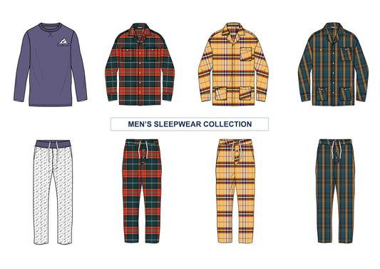 MEN'S SLEEPWEAR/ PAJAMA SET ILLUSTRATION