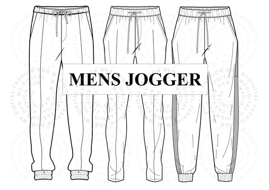 Men's jogger vector illustration