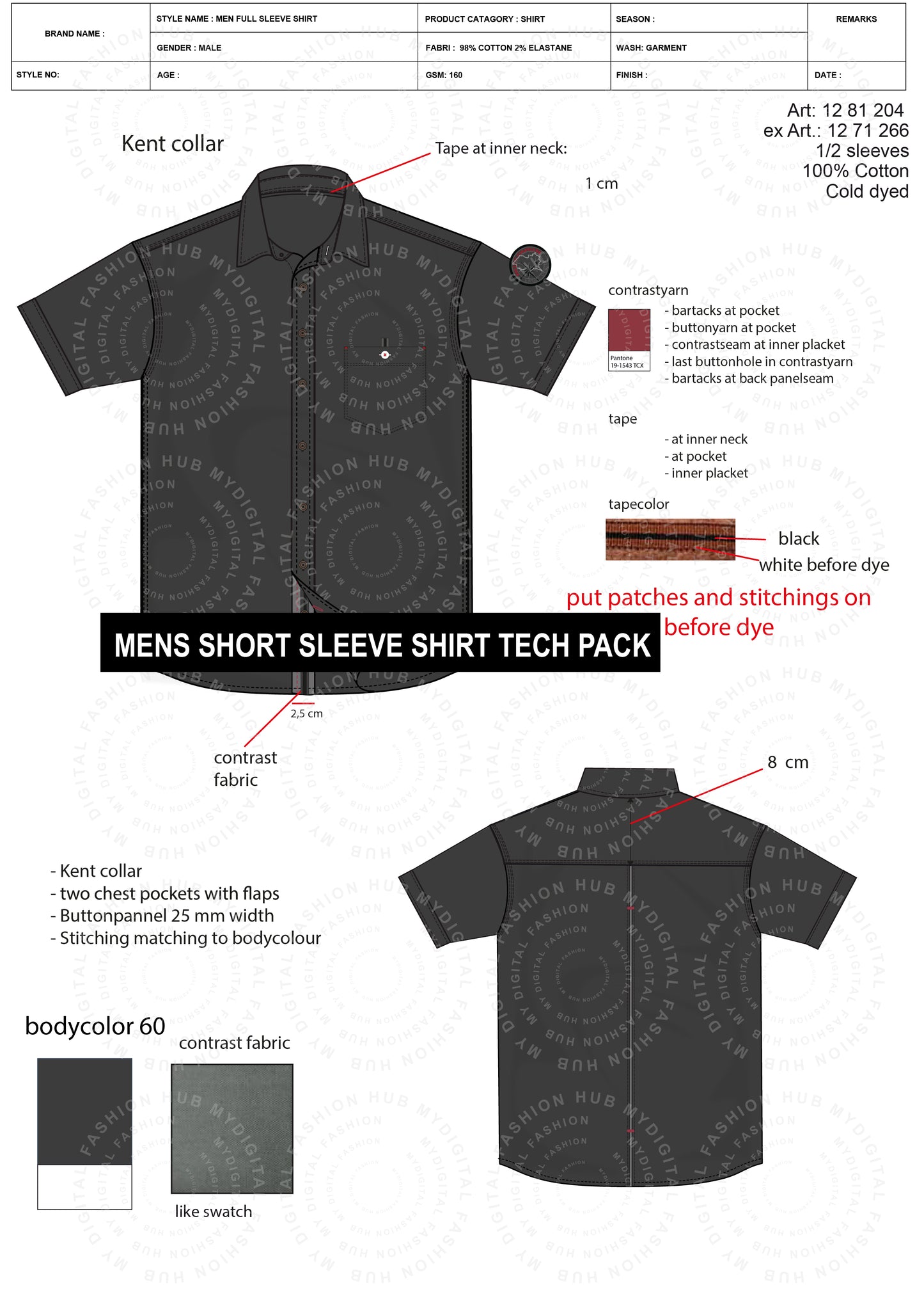 Men's short sleeve Shirt Tech Pack