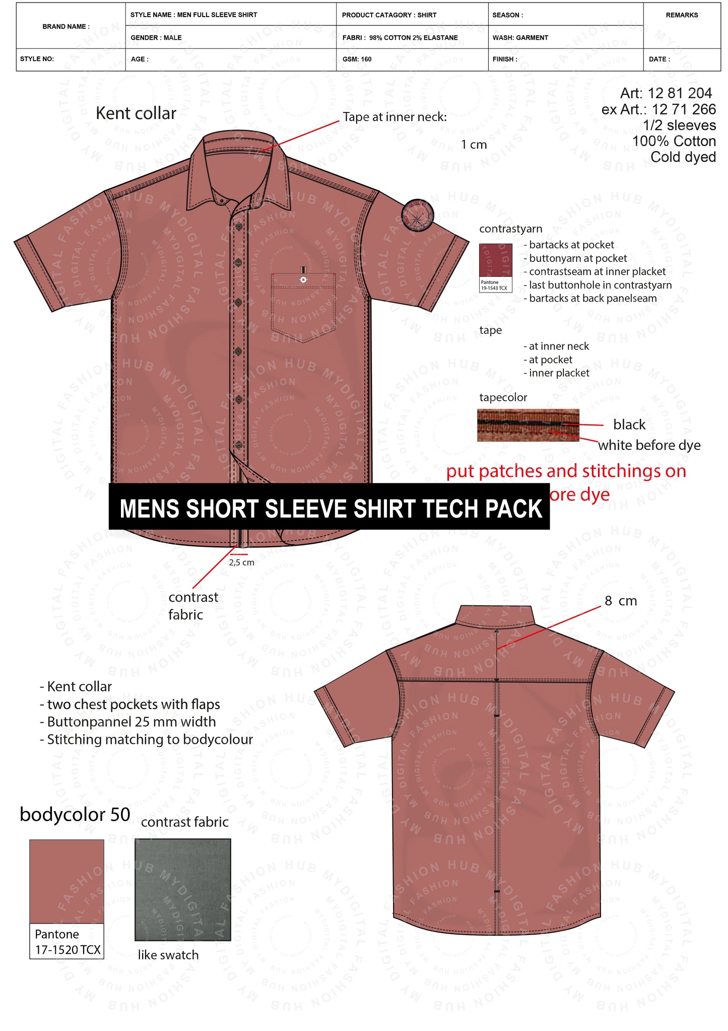 Men's short sleeve Shirt Tech Pack