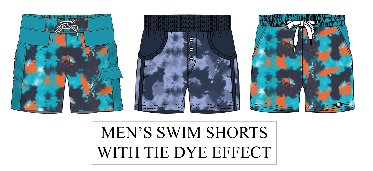 MEN'S SWIM SHORTS VECTOR ILLUSTRATION