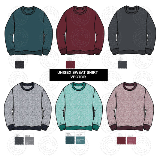 Unisex Sweatshirt Vector Illustration Free Download