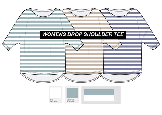 women's drop shoulder t-shirt illustration (FREE DOWNLOAD)