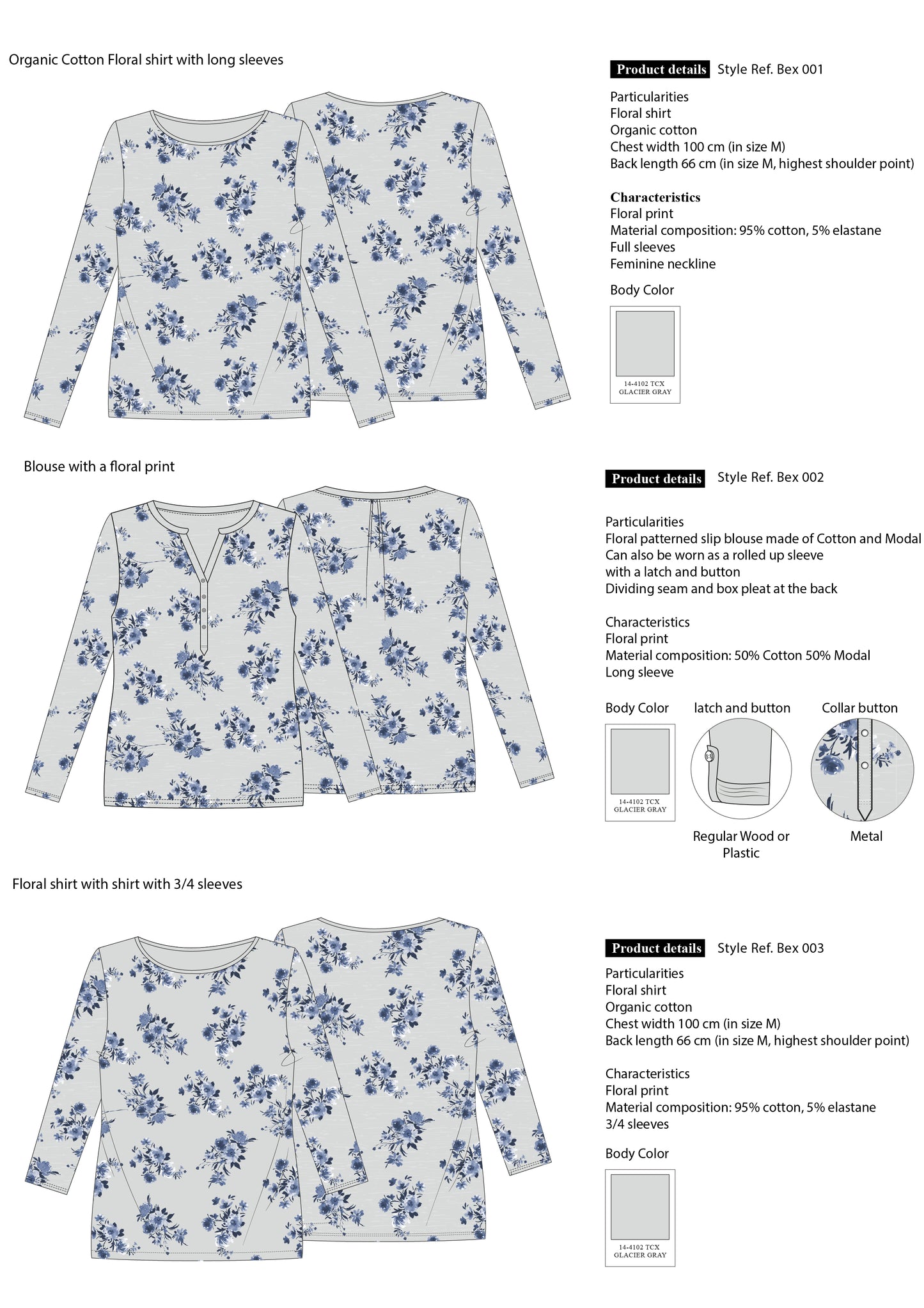 Women's Tops vector Illustrations - FLORAL THEME INSPIRED