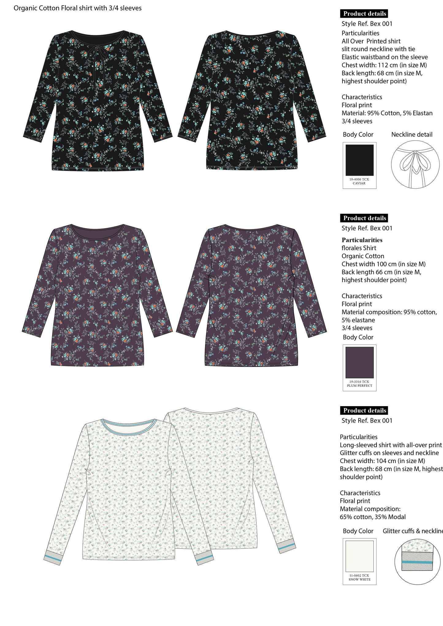 Women's Tops vector Illustrations - FLORAL THEME INSPIRED