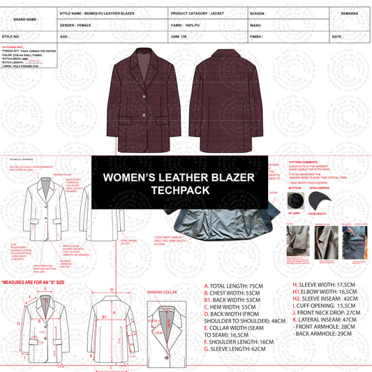 WOMEN’S LEATHER BLAZER TECH PACK