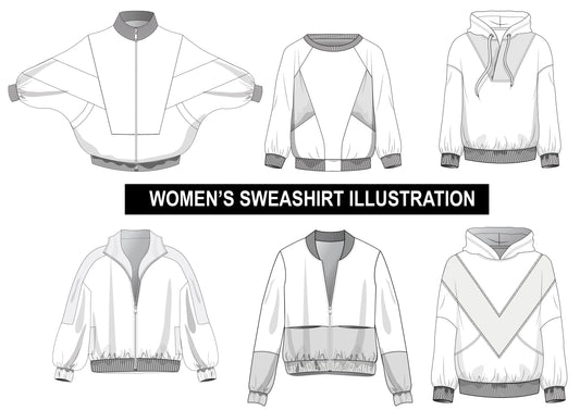 WOMEN’S SWEASHIRT ILLUSTRATION