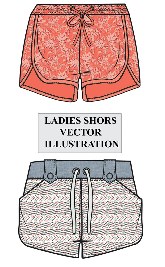 LADIES' SHORTS ILLUSTRATION