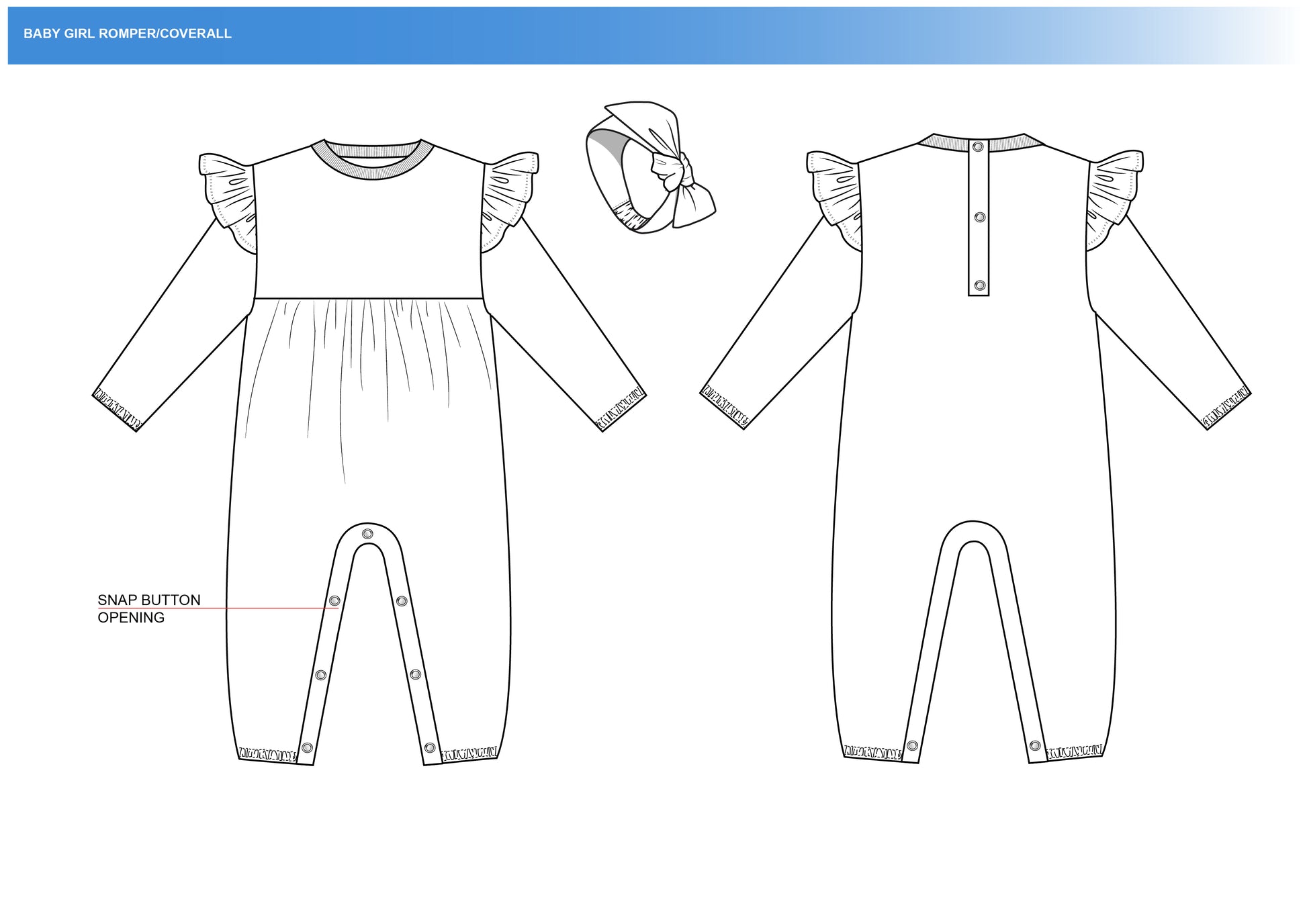 Baby Romper Vector Illustration - High-Quality Infant Clothing Graphics