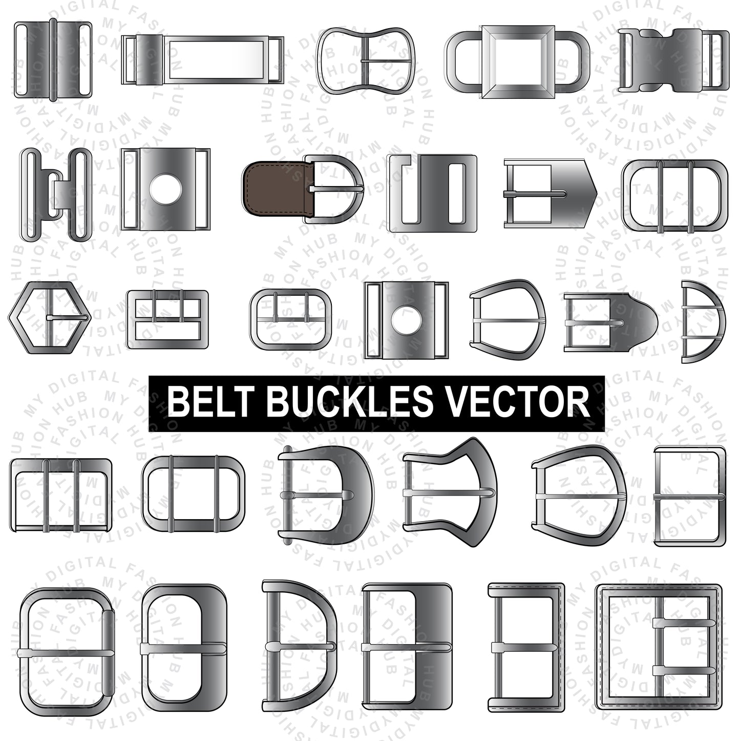 Belt Buckle Vector Illustration