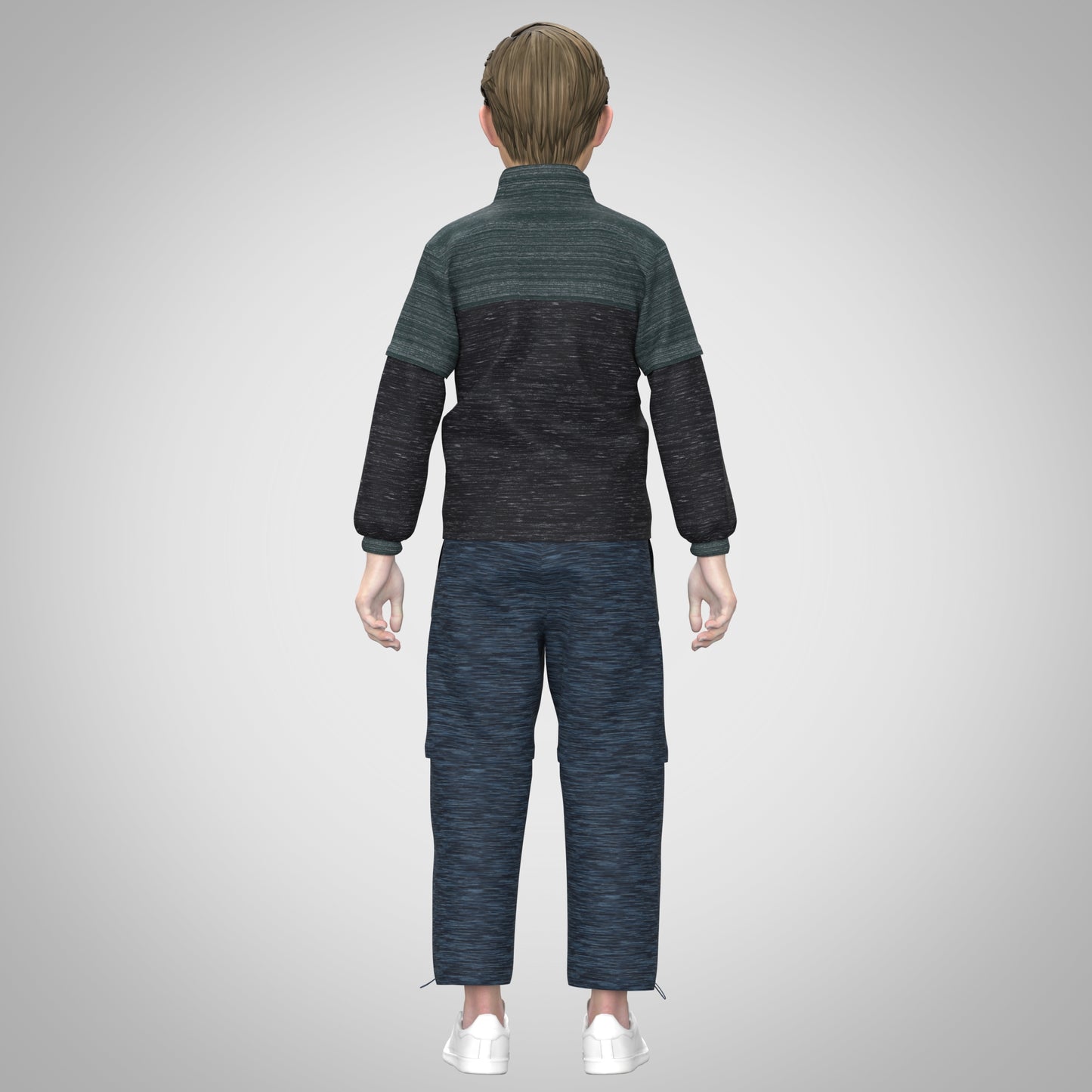 Boys Jacket and trouser 3d Visualization (100% Rigged Model)