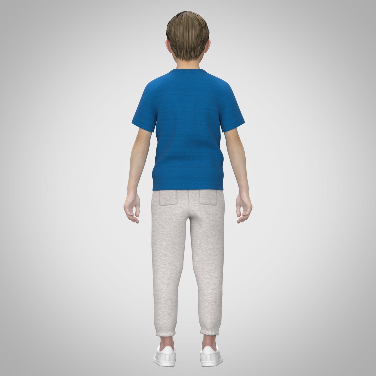 Boys Henley T-shirt - Rigged Model